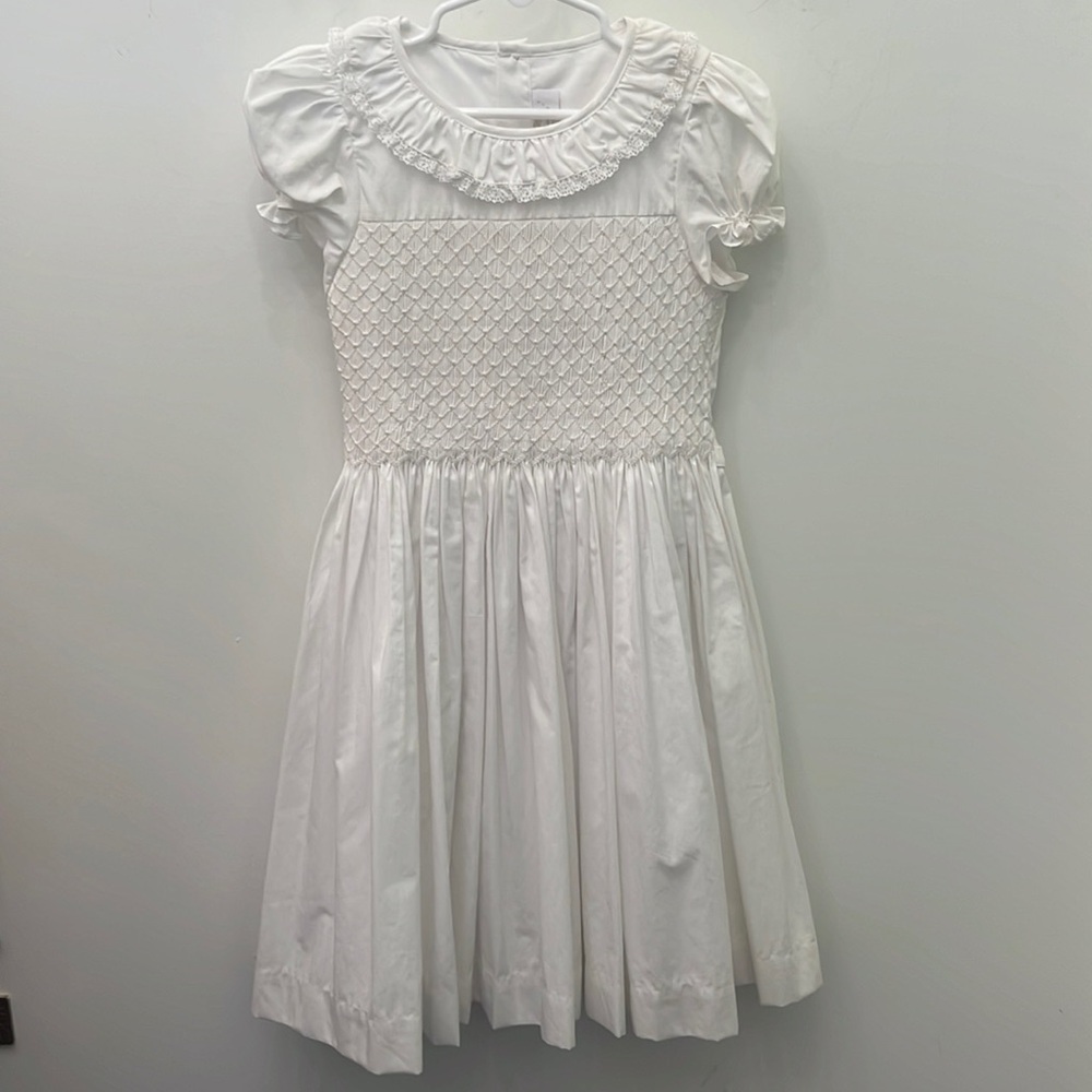 Antoinette Paris white smocked dress